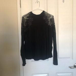 Free People black lace long sleeve